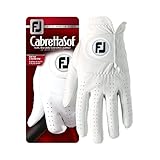 FootJoy Herren Golfhandschuh CabrettaSof für Linkshänder, Weiß, M/L