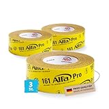 Alfa 3x Pro Spezialklebeband 50 mm x 25 m Profi-Qualität Dampfbremsen Dampfsperren Dachfolien...