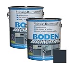 Dynamic24 10 Liter Flüssig Kunststoff 2x 5L Acryl Bodenbeschichtung 100m² Betonfarbe Beton...