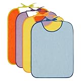 HOTUT Baby Lätzchen, 4 Stück Babylätzchen aus Baumwolle, Frottee Lätzchen, Wasserdicht Kleinkind...