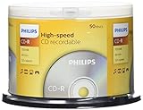 Philips CD-R Rohlinge (700 MB Data/ 80 Minuten, 52x High Speed Aufnahme, 50er Spindel)