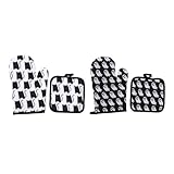 Cabilock 4 Stück Isolationshandschuhe Grillhandschuhe Küchenhandschuh Halloween Dekorative...