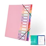 Rosa Dokumentenmappe A4 Hefter Unterschriftenmappe Mappe Ordnungsmappe Sammelmappe Fächermappe A4...