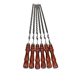 GOROCH 6er Set Schaschlikspieße aus Edelstahl – 62 cm lange Grillspieße mit Holzgriff, rostfrei...