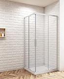 Aica Sanitär Duschkabine 80x80cm Duschabtrennung Eckeinstieg Duschtür Dusche mit...