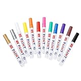 NUOBESTY 12St Albummarker mode s art Markierung Stift Autoreifen Stift eine unst kunst art o...