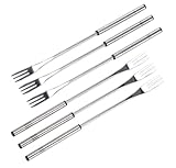 6 Fondue Gabeln Edelstahl