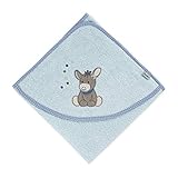 Sterntaler Baby Handtuch Kapuze - Kapuzenhandtuch EMMI - Badeponcho- 100% Baumwolle, schnell...