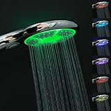 JINYOMFLY Duschkopf mit Licht, Duschkopf LED 7 Farbwechsel, 3 Duschmodi Handbrause LED, Duschkopf...