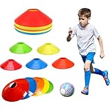 BAOSROY Fussball Hütchen Set,Markierungshütchen Hütchen farbig,Runde Markierungshütchen mit...