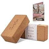 SportyAnis® Yogablock [2er Set] – 100% Korkblock, Yogaklotz für Yoga, Asanas, Pilates und...