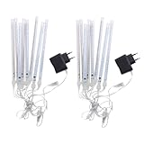DOITOOL 2 Stück LED Tube Lights Blauer für und Außendekoration für Weihnachten Partys Festivals...
