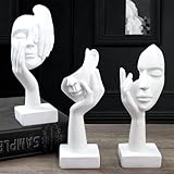 Marimor Statuen Set 3 Stück Moderne Figuren Deko Skulpturen für Wohnzimmer, Eingangsbereich,...