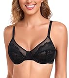 Lemorosy Damen Minimizer BH mit Bügel Vollschalen Große Größen Starker Halt Ungepolster Floraler...