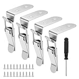 4 Stück Spannverschluss Edelstahl,90/Grad Kistenverschluss,Schnappverschluss Hebelverschluss,Mit...