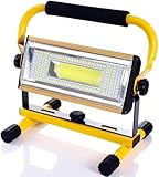 ACLips Tragbares LED-Arbeitslicht, 6000 lm, 100 W wiederaufladbares Flutlicht, Notfall-Rettungslampe...