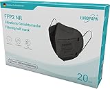 EUROPAPA® 40x FFP2 Schwarz Maske 5-Lagen Mundschutzmaske Stelle zertifiziert Atemschutzmasken...