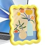Bilderrahmen für Schreibtisch, dekorativ, gelb, Fotorahmen, Tischaufstellung, Schreibtischzubehör...