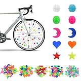 GTNCE 208 Stück Bunten Fahrradspeichen Perlen, Reflektierende Speichenklicker Kinder, Leuchtende...