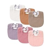 SLOSH Lätzchen Baby Für Neugeborene Jungen Mädchen Unisex Set Druckknopf (Lila)