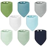 Vicloon Muslin Baby Lätzchen, 8 Stück Super Saugfähige Bio-Baumwoll Halstuch Babys, 100%...