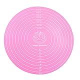 Hitefu 30,5 cm runde Silikon-Kuchenmatte, Silikon-Backmatte mit Messung für Kuchen-Drehteller &...