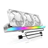 AsiaHorse 80mm PWM PC Gehäuselüfter für Computer Grafikkarte mit Grafikkartenhalterung, 5V 3PIN...