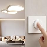 Nastopee Dimmer für LED Lampen 5-300W, Unterputz Lichtschalter Dimmbar Drehdimmer, 220-240V Dimmer...