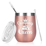 Livole Camping Becher für Frauen, Sie, Camper, Lustige Camping Geschenke - Camping Queen - Frauen...