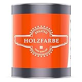 BEKATEQ Wetterschutzfarbe Schwarz 1l, Holzlack, Holzfarbe, Holzschutzfarbe Holzschutz vor Nässe,...