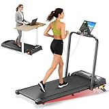 6 IN 1 Laufband für Zuhause mit Neigung bis 9%, Klappbares Laufband mit Intelligentes APP, 12km/h...