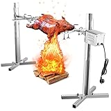Kotsy Electric Grill Barbecue Rotisserie,15 W Electric Grill Skewers Set mit Motor,MAX 70 kg Load...
