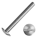 Techtanium® Flachrundschrauben M4 x 70 mm mit Schlitz aus Edelstahl A2 (2 Stück) | Becherschrauben...
