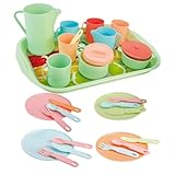Kindergeschirr Teeset | Rollenspiel Lernspielzeug,Rollenspiel-Teegeschirr Set | Für Und Mädchen Zu...