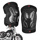Knieprotektor I Schwarz I Motocross Enduro Motorrad I Motorrad Knieschoner I Einstellbare...