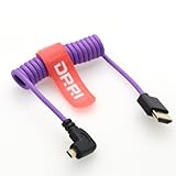 DRRI HDMI 2.1 Micro HDMI auf HDMI Spiralkabel, Flexibilitätskabel 48 Gpbs für Kameramonitore,...