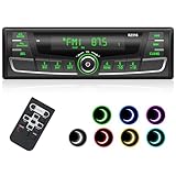 RDS Autoradio Bluetooth,Wistrue FM/AM/7 Farben Autoradio mit Bluetooth Freisprecheinrichtung, 1Din...