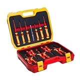 HÖGERT TECHNIK 12er-Set Elektriker Werkzeug Set isolierter 1000V Hand Screwdriver, Schlitz und...