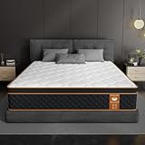 JAJALUYA Matratze 160x200 cm, Taschenfederkernmatratze Härtegrad H3 mittelfest,Gewebe mit weicher...