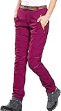 FLYGAGA Damen Outdoorhose Softshellhose Wanderhose Gefüttert Fleece Warm Wasserdicht Winddicht...