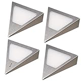kalb | LED Unterbauleuchten Dreieck mit Sensor - Dimmer Einbaustrahler Einbauspot Edelstahl...
