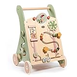 Tiny Love Holz Baby Lauflernwagen, 2-in-1 Activity Baby Lauflernhilfe, 12 interaktive Aktivitäten,...
