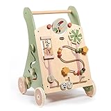 Tiny Love Baby Lauflernwagen Holz, 2-in-1 Activity Baby Lauflernhilfe, 12 interaktive Aktivitäten,...