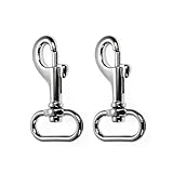 Ganzoo Karabiner-Haken mit Drehgelenk L: 58 mm, Bolzenkarabiner für Hunde-Leine, 2 Stück,...