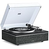 Qlearsoul ONE-S Plattenspieler mit integrierten Lautsprechern & DSP, Vintage Turntable All-in-One...