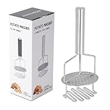 Potato Masher, Kartoffelmasher Edelstahl 24 cm Kartoffelpresse, Kartoffelstampfer, Kartoffelstürmie...