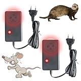 Lomhyve 2 Stück Marderschreck mit Stecker,Marderabwehr Haus, Marderfalle Marder Ultraschall für...