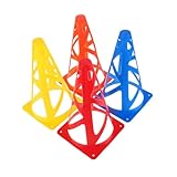 Gatuida 4 Stück Teiliges Fußball Trainingsset Bunte Markierungshütchen aus PE für Agility...