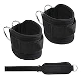 TIESOME 2 Stück Fußschlaufen Kabelzug, Fußschlaufen mit D-Ringen für Seilzug Fitness...