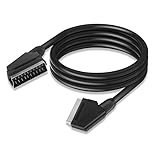 YAODHAOD SCART Kabel Verzinkt 1,5m 21 Polig, mehrfach geschirmt, Präzisionsstecker, Full HD...